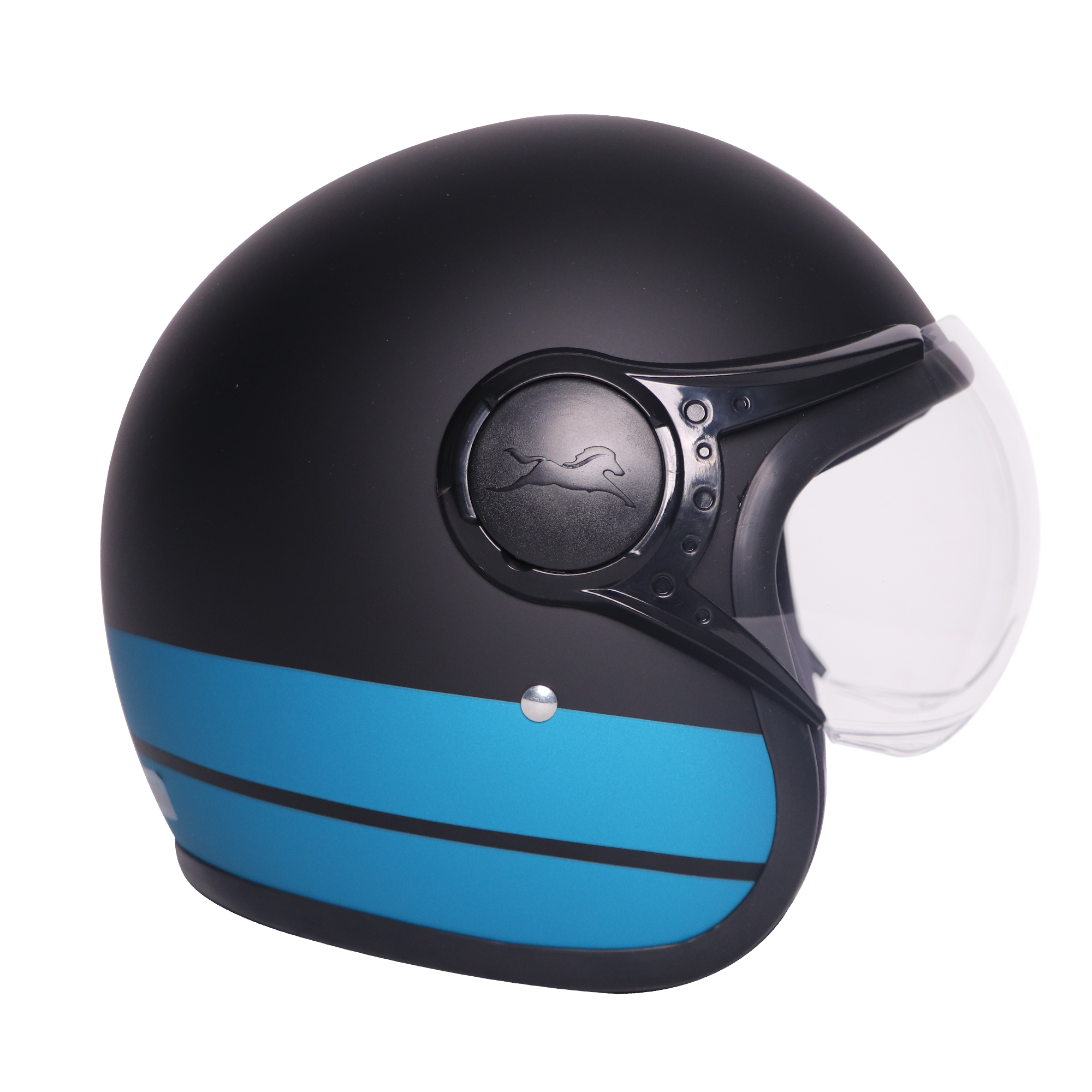 TVS J110 Half Face Helmet, Dawn Blue Matte